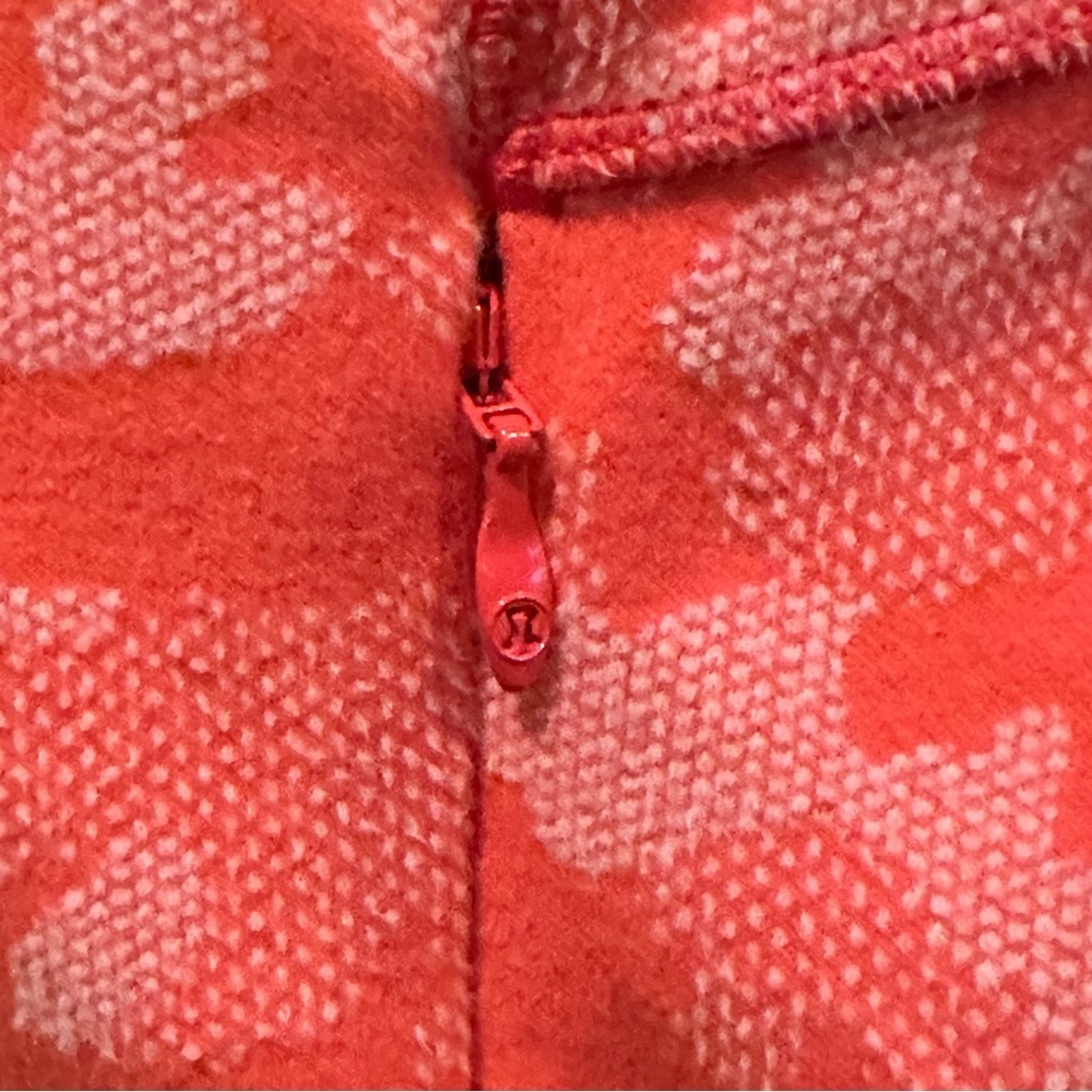Lululemon Its Rulu Run Cropped Half Zip Camo Pale Raspberry Pink Mist Size 6 - Picture 13 of 14